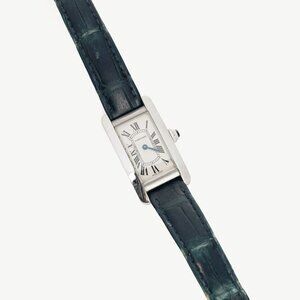 Cartier Tank Américaine 3970 Navy Alligator Watch